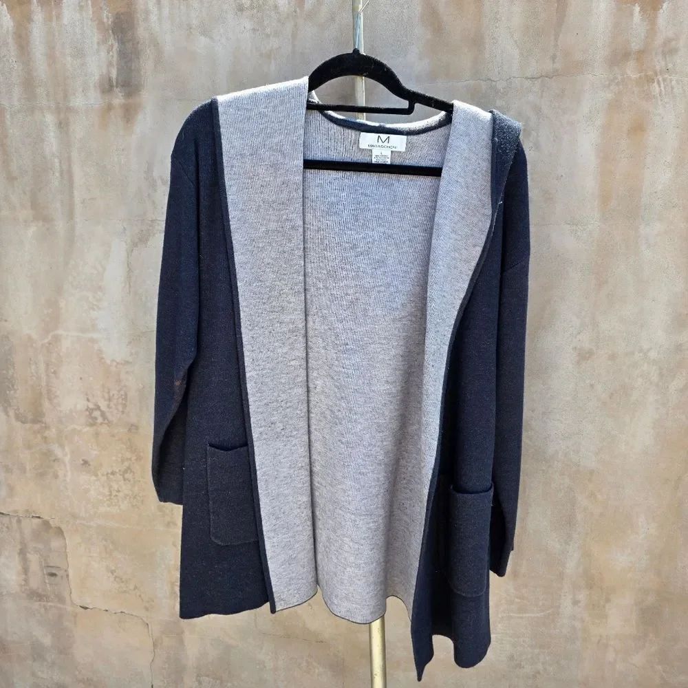 M Magaschoni Open Knit Cardigan With Hood